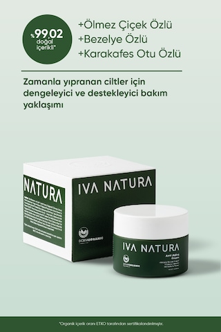Iva Natura Onarıcı Gece Kremi Ölmez Çiçek Özlü 50 ML