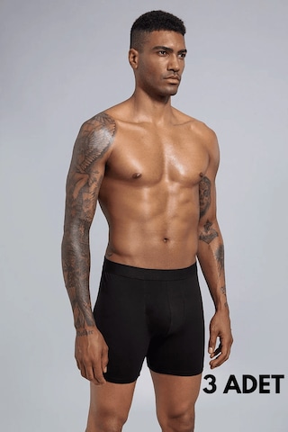 Erkek Uzun Paça Likralı 3'lü Boxer Premium Paket 001