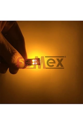 Femex Platinum Turuncu Ampul T10 12 Smd 3030 Chip Led Aktif Canbus