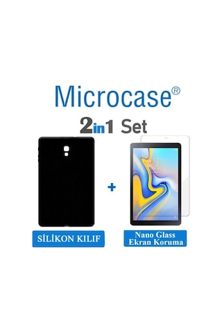 Samsung Uyumlu Galaxy Tab A 10.5 T590 T595 Silikon Kilif + Ekran Koruma 298528336 - Seçenek / Ekran Koruma-Nano Glass Istiyorum