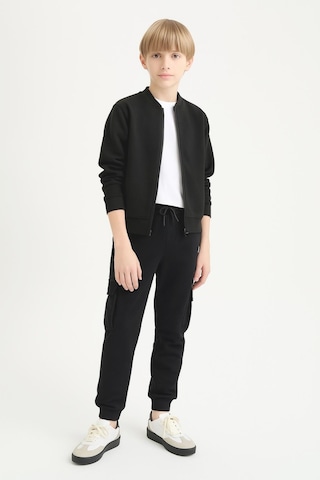 Ahengim Erkek Çocuk Basic Kargo Cepli Jogger Paça Okul Eşofman Altı Ak2322-1 Siyah