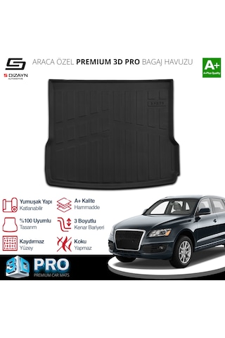 S-dizayn Audi Q5 3d Pro Bagaj Havuzu 2009-2017 A+ Kalite