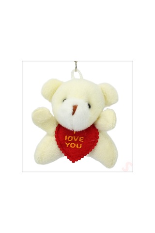 Pelüş Ayıcık Anahtarlık Love You, 5 Cm X 5 Cm - Beyaz