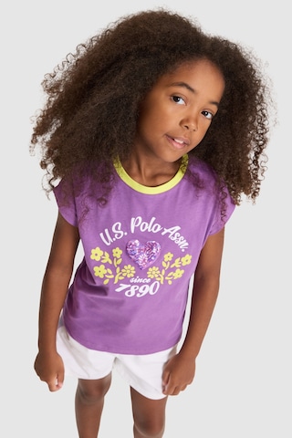 U.s. Polo Assn. Kız Çocuk Menekşe Tişört 50325653-vr037 Menekse