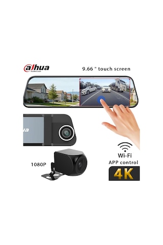 Dahua T5 4k Dikiz Aynalı Ön + Arka Araç Kamerası 9,66" Dokunmatik Ekran, Gps, Park Kamerası Dahua T5 4k Dikiz Aynalı Ön + Arka Araç Kamerası 9,66" Dokunmatik Ekran, Gps, Park Kamerası