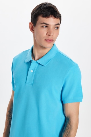 Tudors Erkek Slim Fit Dar Kesim %100 Pamuk Mavi Polo Yaka Tişört-32725 Toz Mavisi Mavi