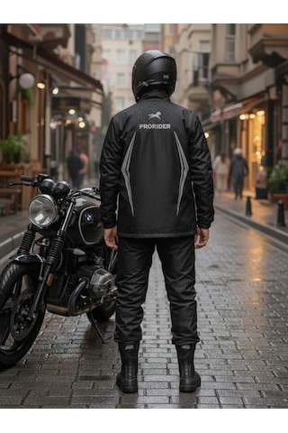 Ebakbak Motosiklet Ve Bisiklet Lüx Yağmurluk Takım Waterproof Oxford Kumaş Astarlı Yağmurluk Takım