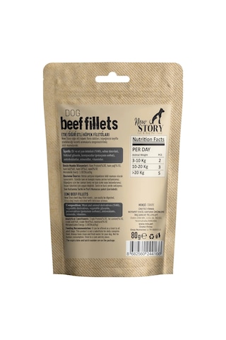 Dog Beef Fillets 6x80gr. Biftekli, Köpek Ödül Maması