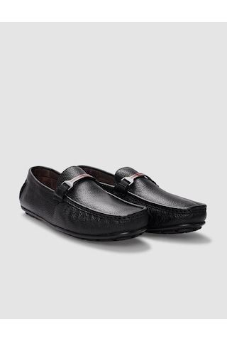Cabani Cuneo Hakiki Deri Siyah Tokalı Erkek Loafer