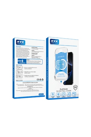 Kvk 5d Platinum İphone 17 Pro Max Uyumlu 9h Cam Ekran Koruyucu
