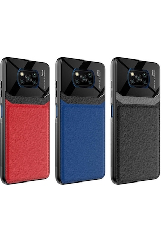 Xiaomi Poco X3 Nfc Kilif Lens Deri Görünümlü Tpu Kapak 499746916