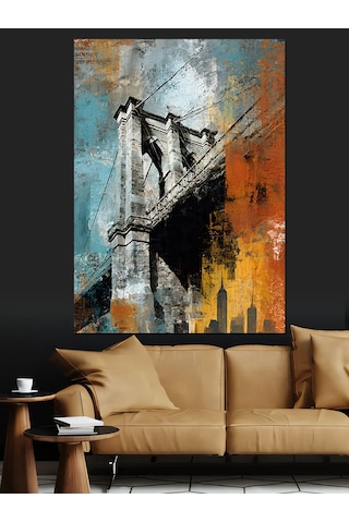 Ahşap Tablo Soyut Sanat Köprü