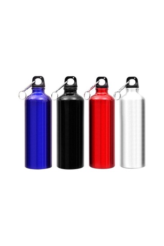 Pazly 750ml Alüminyum Spor Su Şişesi, Gümüş Renk, Taşınabilir, Sızıntı Geçirmez, Bisiklet Ve Sporlar İçin Uygun Gümüş