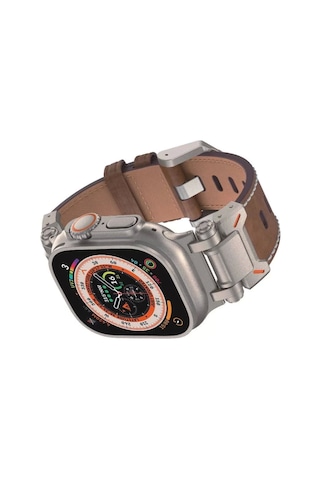 Apple Uyumlu Watch Ultra Ultra 2 44mm 45mm 49mm Redclick Krd-114 Metal Başlıklı Silikon Kordon