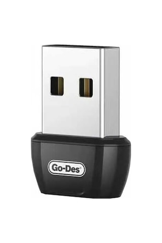 Go Des GD-BT113 USB Bluetooth Adaptör V5.0 2.4 GHz 3 Mbps Aktarım Hızı - ZORE-220694 Siyah