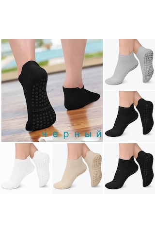 Lemestar Siyah Yoga Antislip Çoraplar: Nefes Alır, Silikon Kaymaz, Spor Ve Pilates İçin Profesyonel İnce Ağ Desenli Kadın Çorapları Siyah