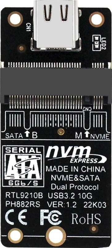 Sones M.2 Nvme Sabit Disk Kutusu Transfer Kartı Rtl9210b Çip Type-c / Usb-c Usb3.1 Gen2 10 Gbps