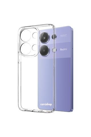 Xiaomi Redmi Note 13 Pro 4g Kılıf Yumuşak Şeffaf Silikon + Nano Ekran Koruyucu Cam Set Renksiz