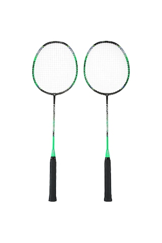 Geeksen Yeşil Karbon Fiber Badminton Raketi Seti 2 Kişilik - Taşınabilir Çanta İçeren Hafif Ve Dayanıklı Spor Aleti