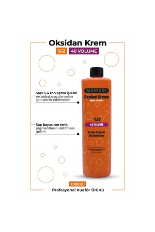 Morfose %12 Volüm 40 Oksidan Krem 1 L