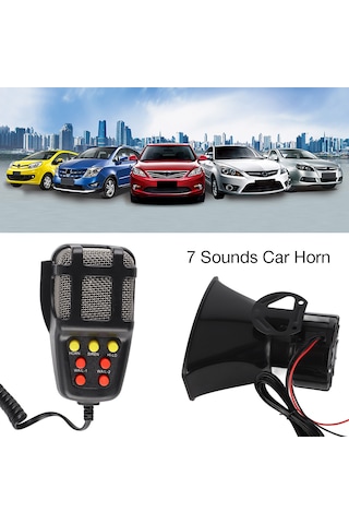 Lemestar 12v 100w 7 Sesli Abs Oto Klaksonu - 110db Yüksek Ses, Araç/motosiklet Uyumlu, Kurulum Seti İçerir