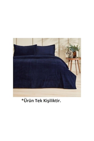 Merinos Modern Line Tek Kişilik Battaniye Seti 150x220 -lacivert Lacivert