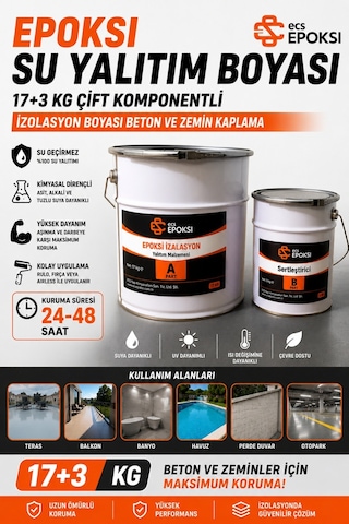 Su Yalıtım Boyası 20 Kg Çift Komponentli İzolasyon Boyası Beton ve Zemin Kaplama