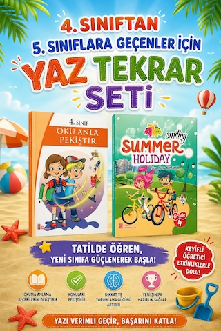 4.sınıftan 5.sınıflara Geçenler İçin Yaz Tekrar Seti Oku Anla Pekiştir-ingilizce