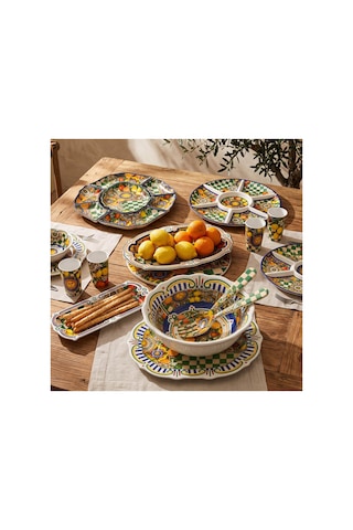 Lucky Art Sanora Melamin 7 Parça Meze Seti Dıo30052 Yeşil