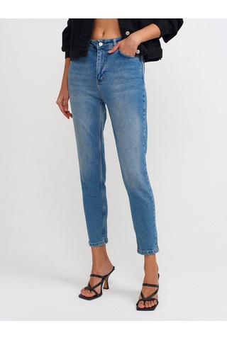 Dilvin Comfort Likra Denim Mom Pantolon Tint