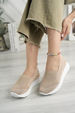 Nesil Shoes Aky 055 Nude Triko Yazlık Kadın Ayakkabı-nude Ten Rengi
