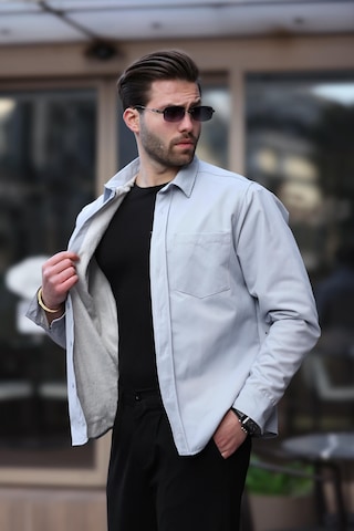 Madmext İndigo İçi Polarlı Erkek Gömlek E6759 İndigo