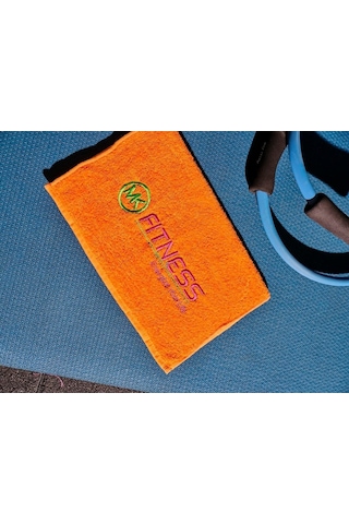 Spor Fitness Havlusu 40x100 Cm Pamuklu Turuncu