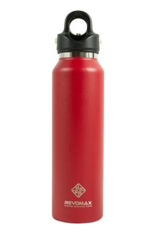 Revomax Paslanmaz Çelik Vakumlu Matara Kırmızı 950 Ml Renkli
