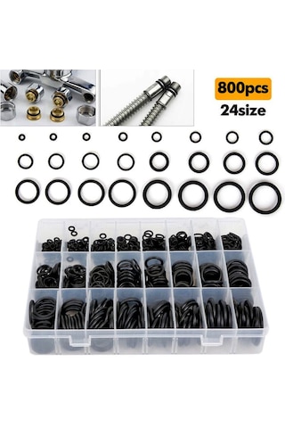 T 800 Parça Kauçuk Conta Halka Seti Musluklar, Vanalar, Bataryalar Profesyonel O-ring Conta Seti