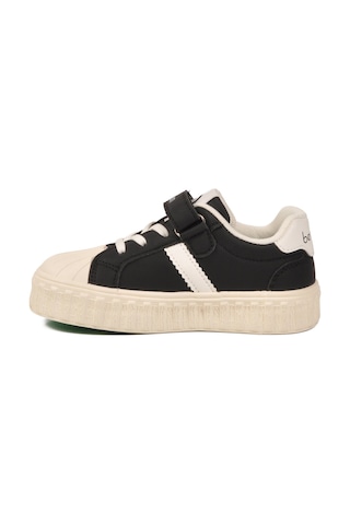 United Colors Of Benetton Siyah Beyaz Cırtlı Bağcıklı Unisex Çocuk Spor Ayakkabı Bnı-11558 P SİYAH-BEYAZ