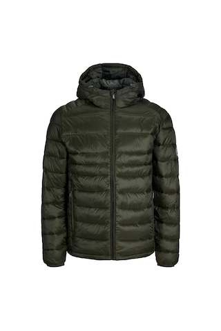 Jack & Jones Jjekıngsley Erkek Kapüşonlu Hafif Şişme Mont Puffer Günlük Rahat Haki