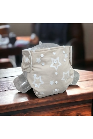 Bezhane Baby Yıkanabilir Bebek Bezi Cepli Yıldızlı Kapiçino 15kg
