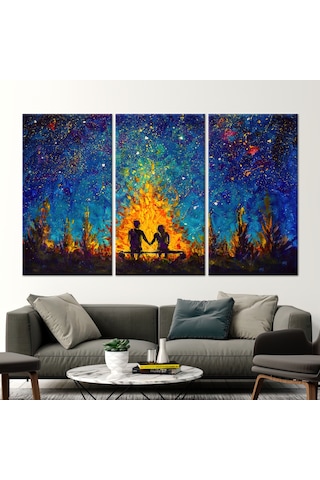 60x120cm 3 Parçalı Kanvas Tablo