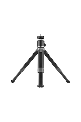 Wezone Alüminyum Masaüstü Tripod + Çift Kullanimli Soğuk Ayaklı Kafa - 4 Bölmeli Yükseklik Ayarı, 360 Döner, 3kg Yük Taşıma Kapasitesi Gümüş