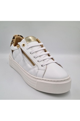 Mammamia D25ka-7305 Beyaz Hakiki Deri Kadın Deri Sneaker Beyaz