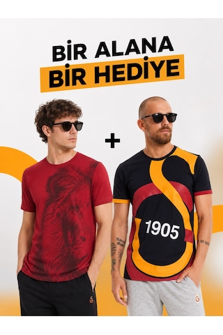 Galatasaray Lisanslı Taraftar T-shirt Kırmızı - Siyah