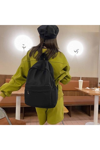 Dachuang Okul Ve Açık Hava Maceraları Için Şık Minimalist Sırt Çantası - Öğrenciler Ve Seyahat Için Hafif Günlük Taşıma Black