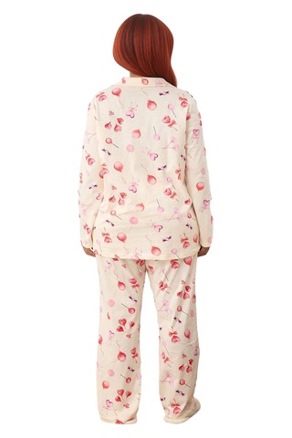 Ersefa Kadın Şekerlemeli Pijama Takımı Fonksiyonel Dayanıklı Kaliteli Ko ekru