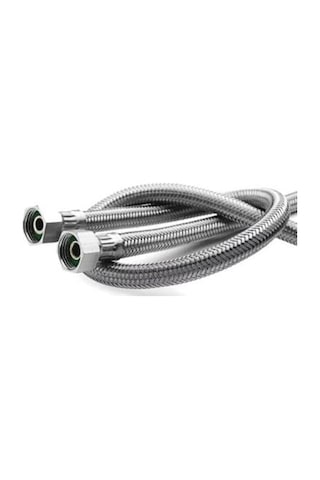 Ayrex 2 Adet Klozet Bağlantı Hortumu Çelik Örgülü 3/8-3/8 Diş Paslanmaz 100 Cm