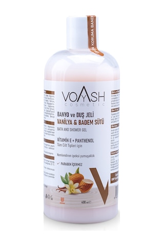 Voyash Cosmetic Vanilya & Badem Sütü Banyo ve Duş Jeli 400 ML