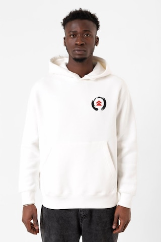 Ghost Of Tsushima Logo Beyaz Erkek 3ip Kapşonlu Sweatshirt Beyaz