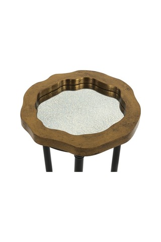 Vitale Pera Ahşap Yan Sehpa Ak.Ga0048