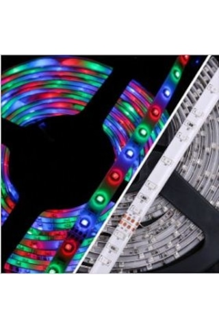 Alles Tek Çipli Silikonlu Rgb Şerit Led (5 Metre Animasyonsuz)