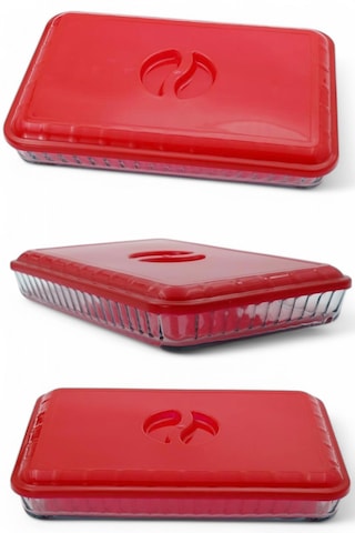 İronika Plastik Borcam Kapağı Dikdörtgen Kırmızı